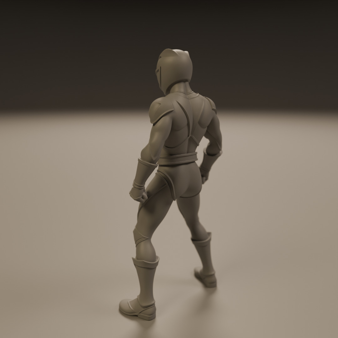 power rangers white 3D print model_6
