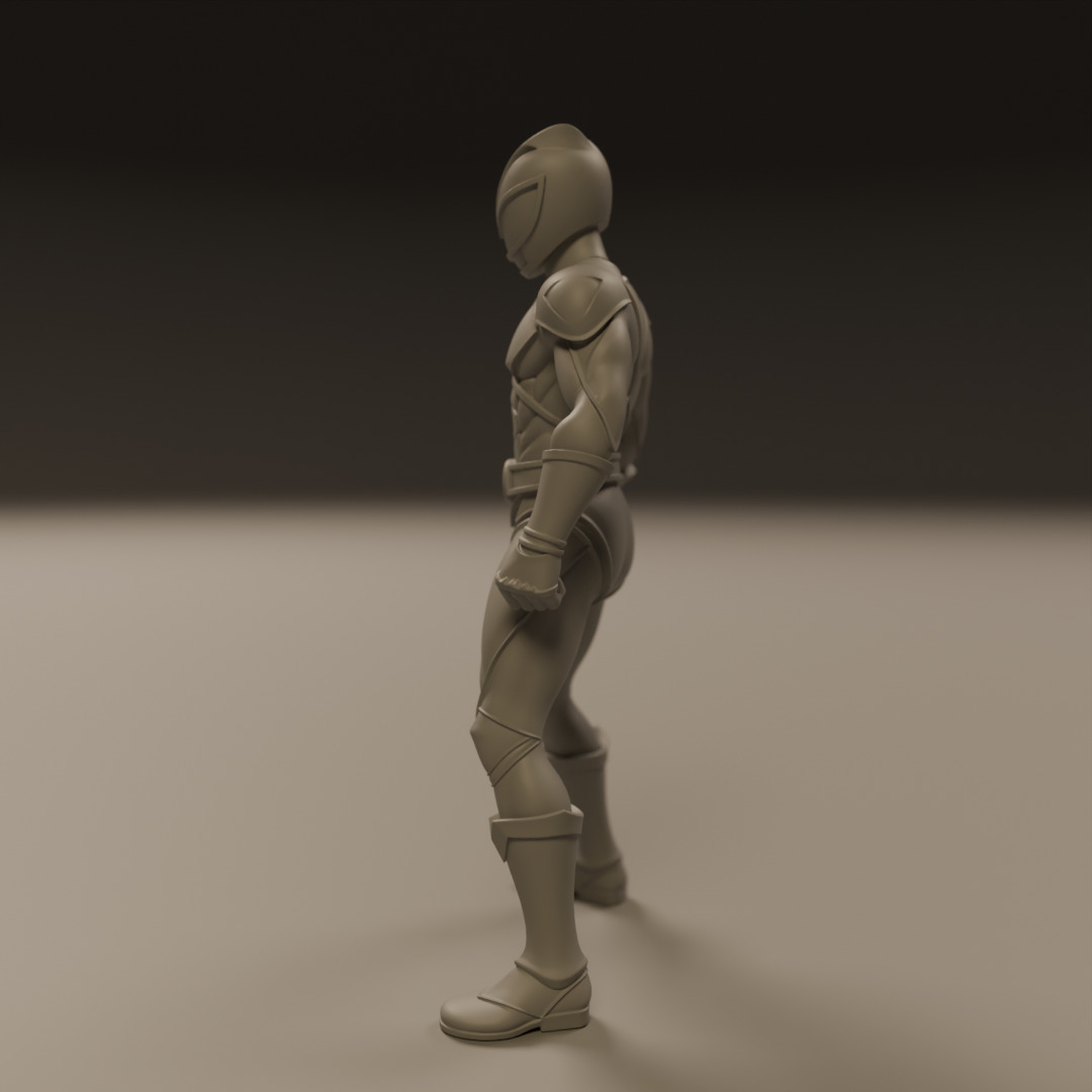 power rangers white 3D print model_2