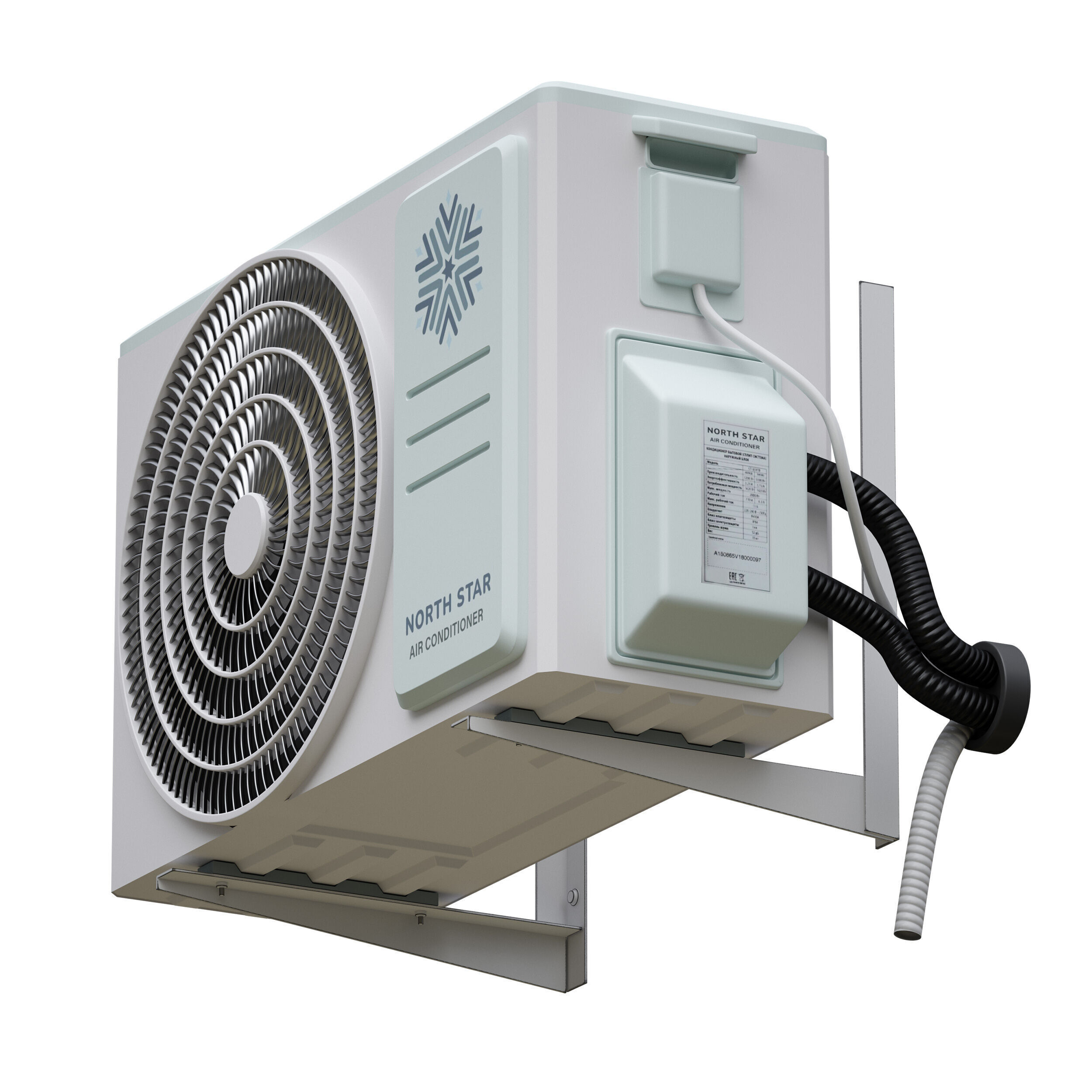 Air conditioner outdoor unit air conditioner 3D model_12