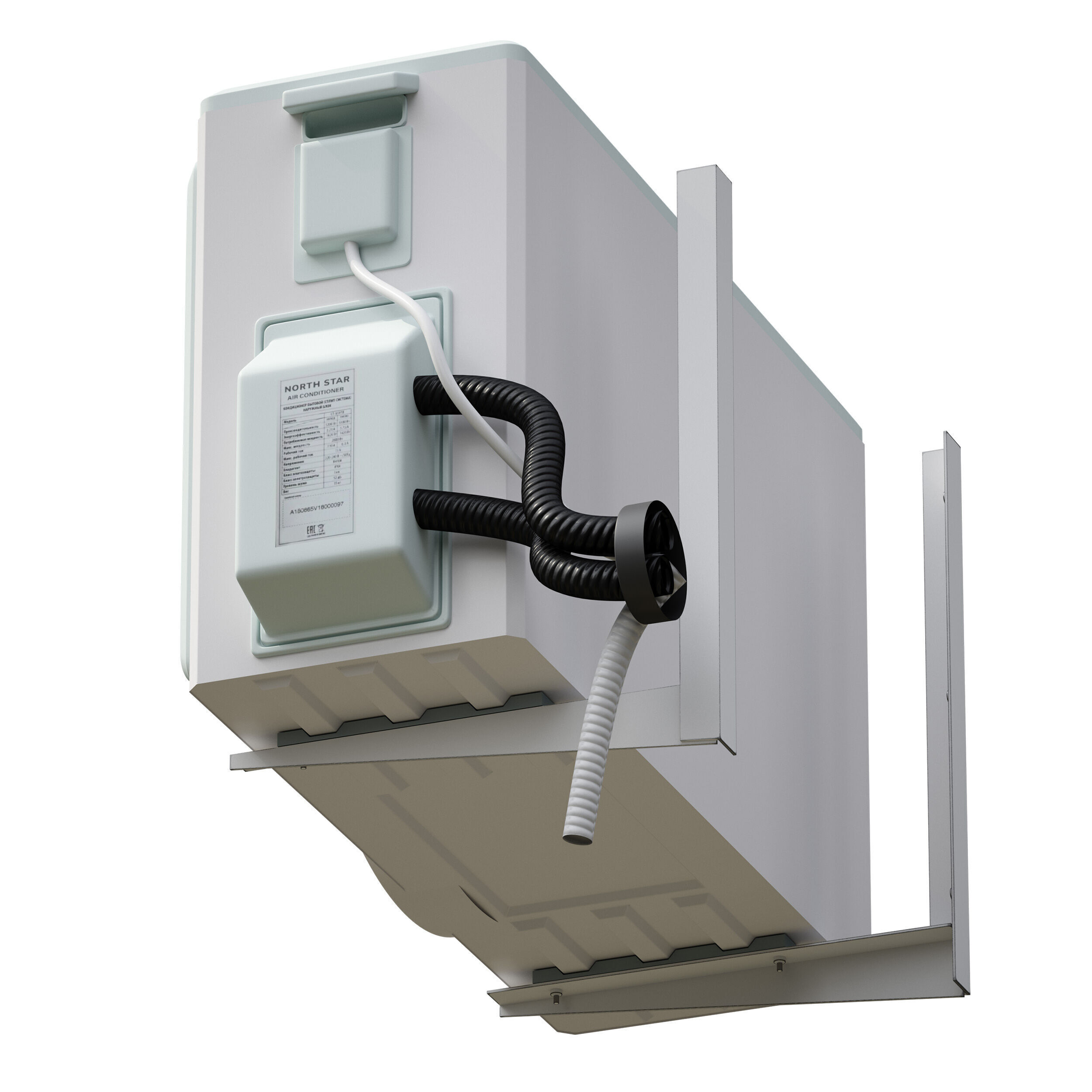 Air conditioner outdoor unit air conditioner 3D model_16