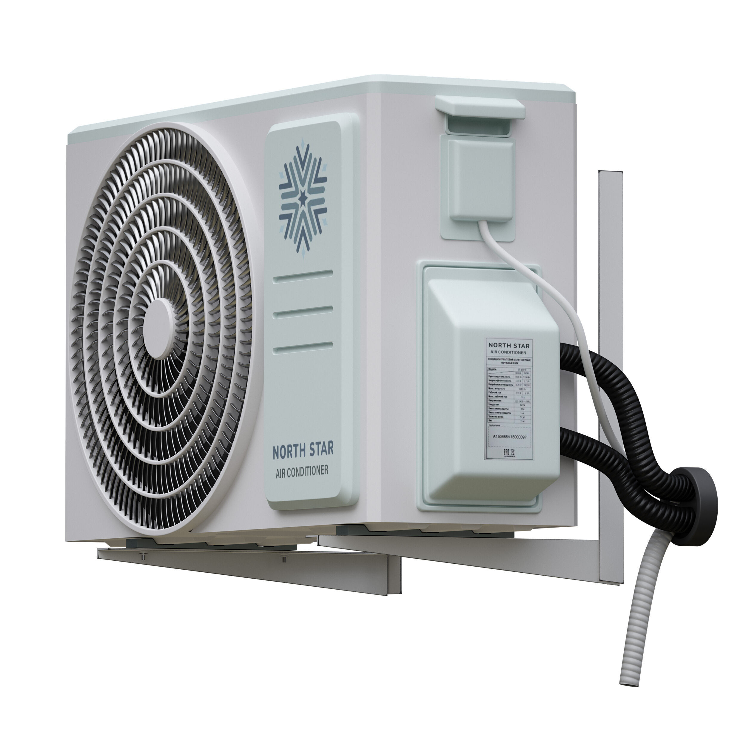 Air conditioner outdoor unit air conditioner 3D model_13
