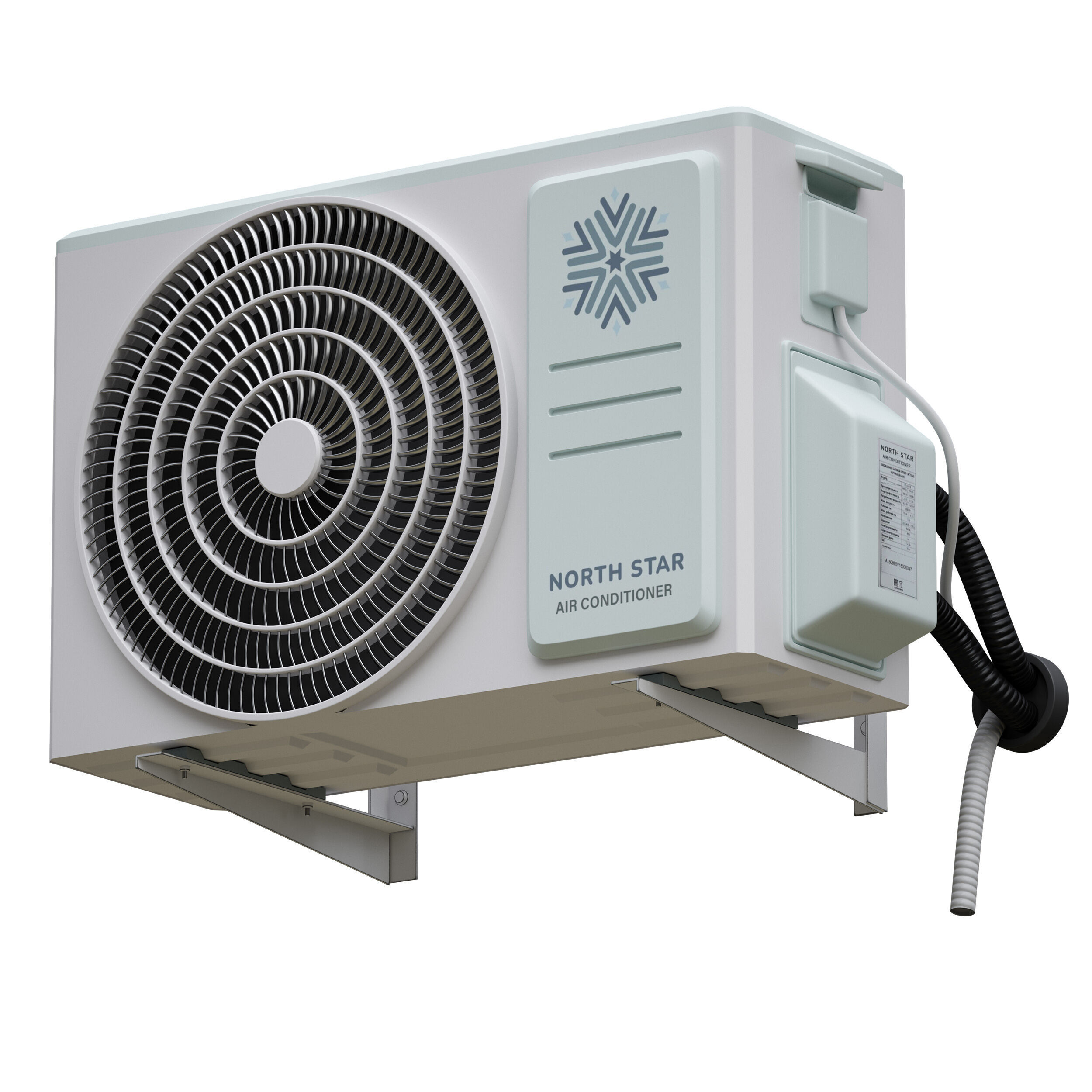 Air conditioner outdoor unit air conditioner 3D model_11