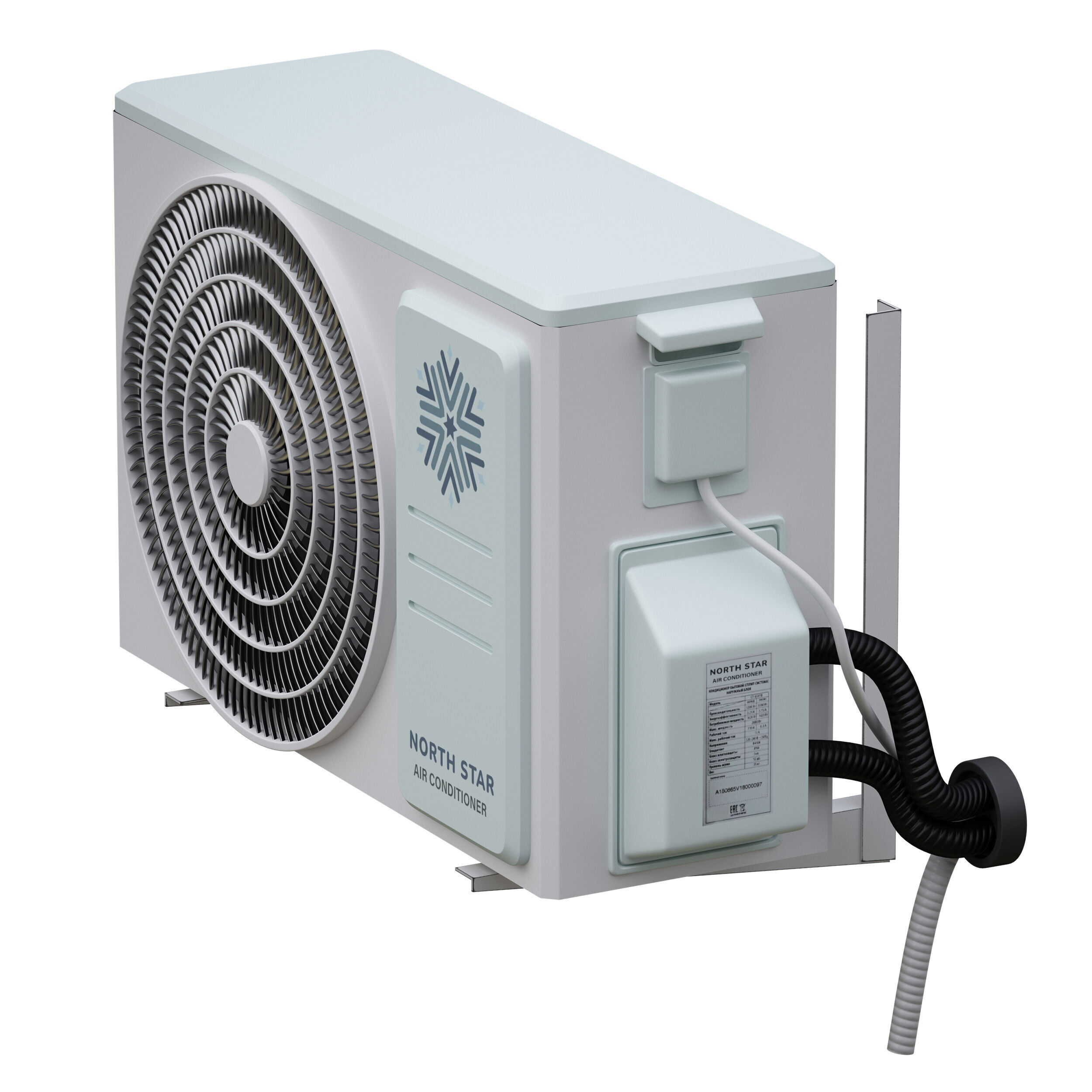 Air conditioner outdoor unit air conditioner 3D model_14