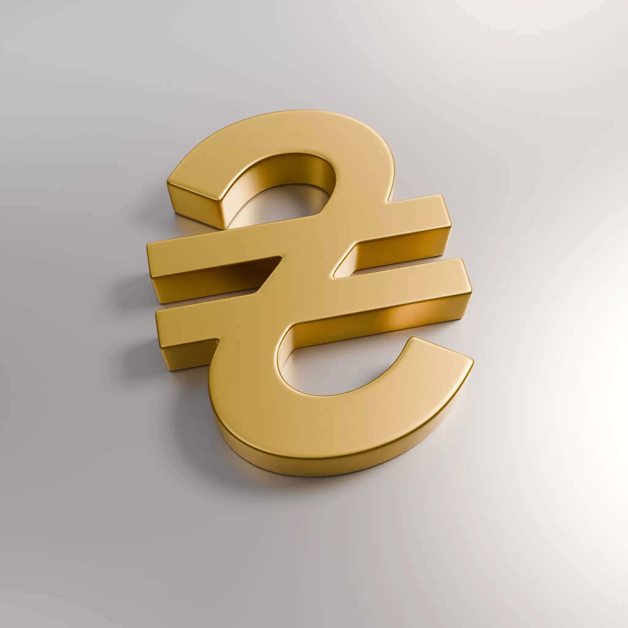 Hryvnia Currency Symbol 3D model_0