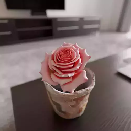 Rose flower 3D print model