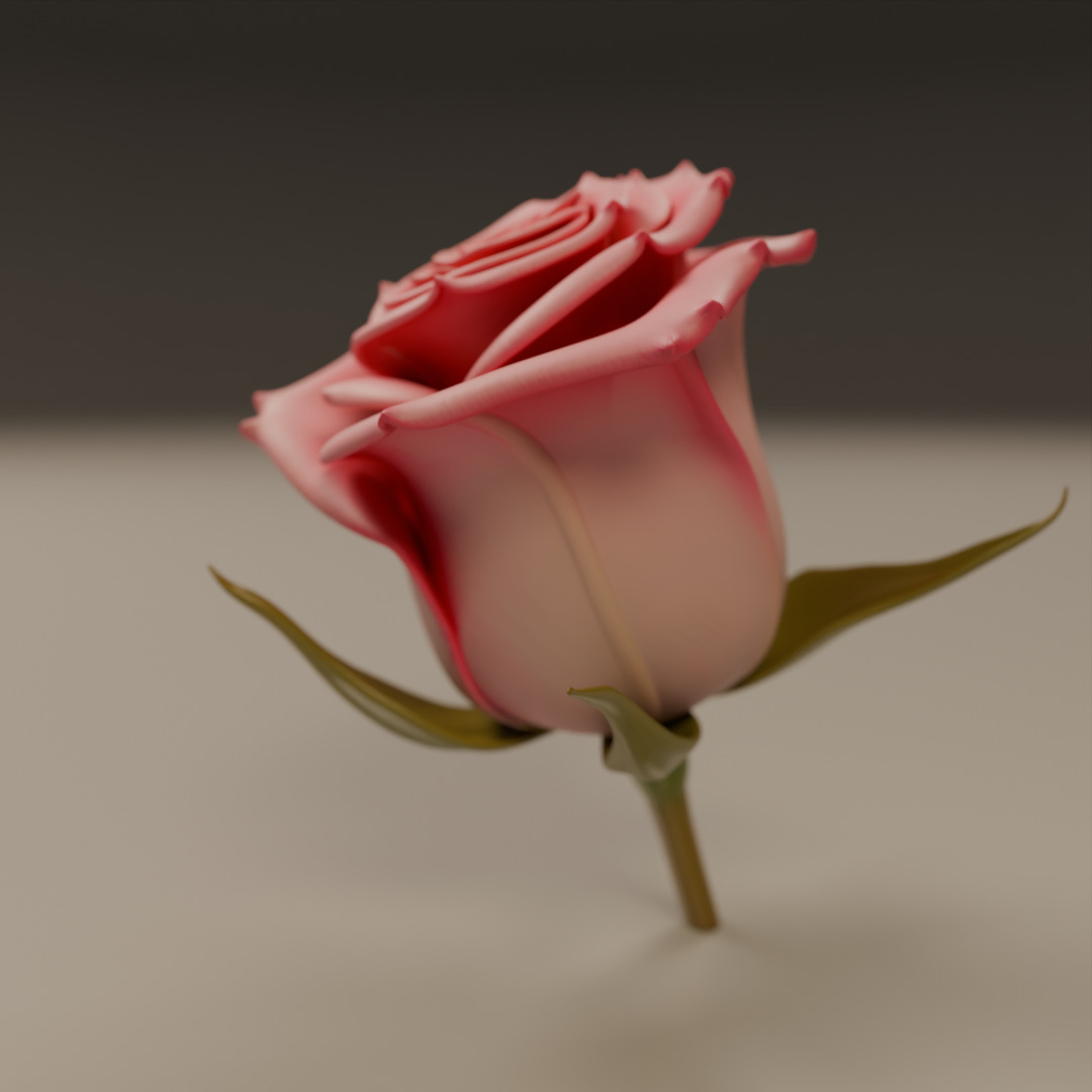 Rose flower 3D print model_13