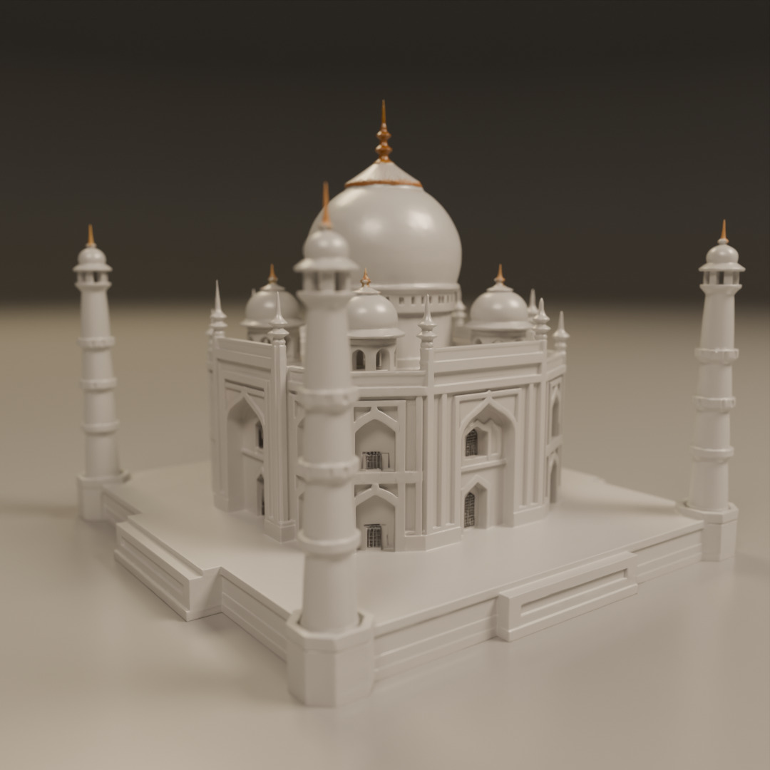 Taj mahal 3D print model_15