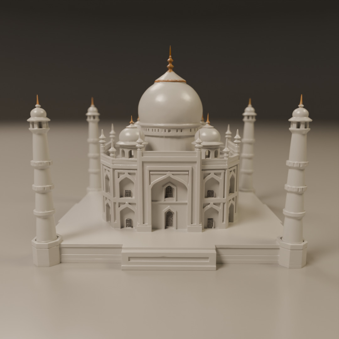 Taj mahal 3D print model_16