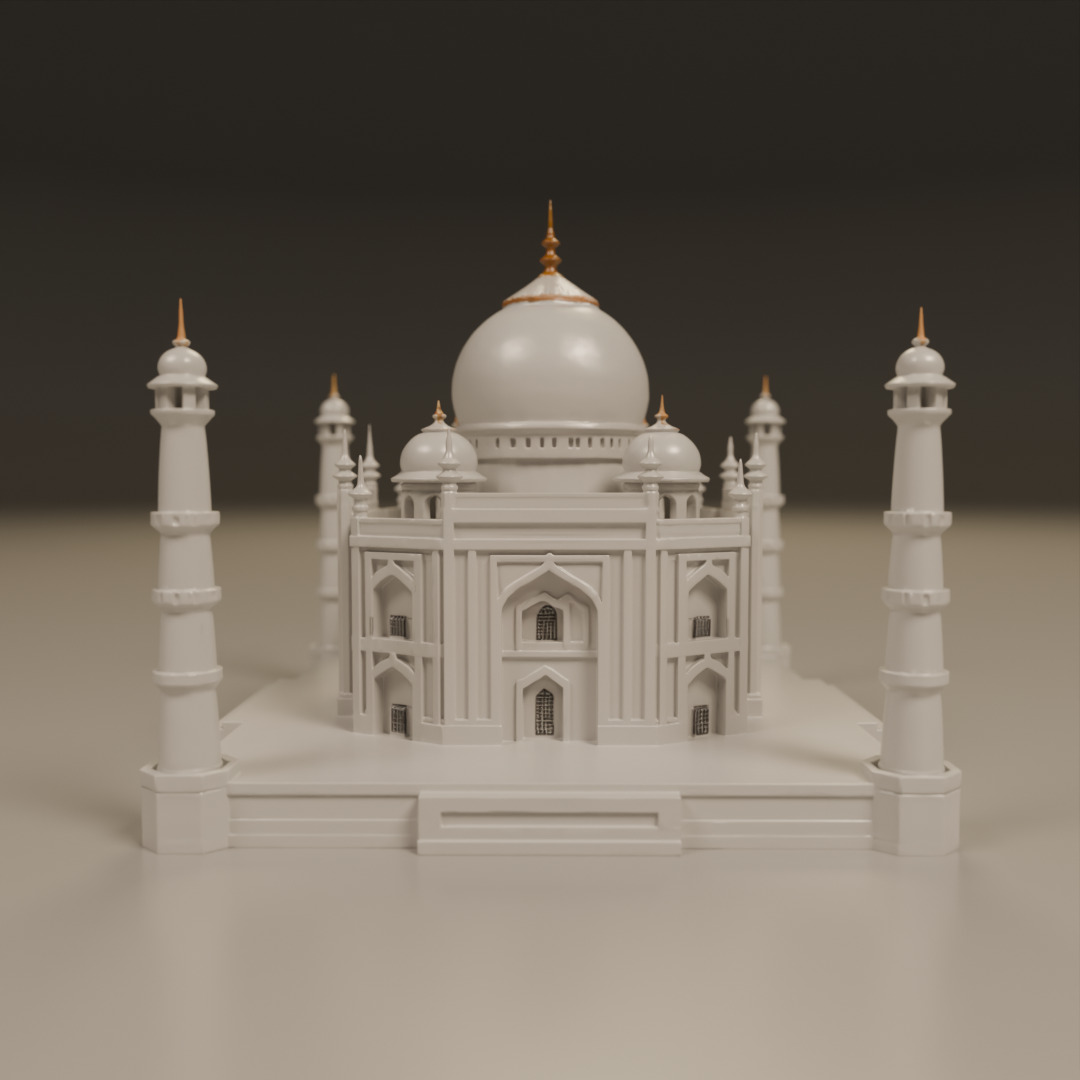 Taj mahal 3D print model_9