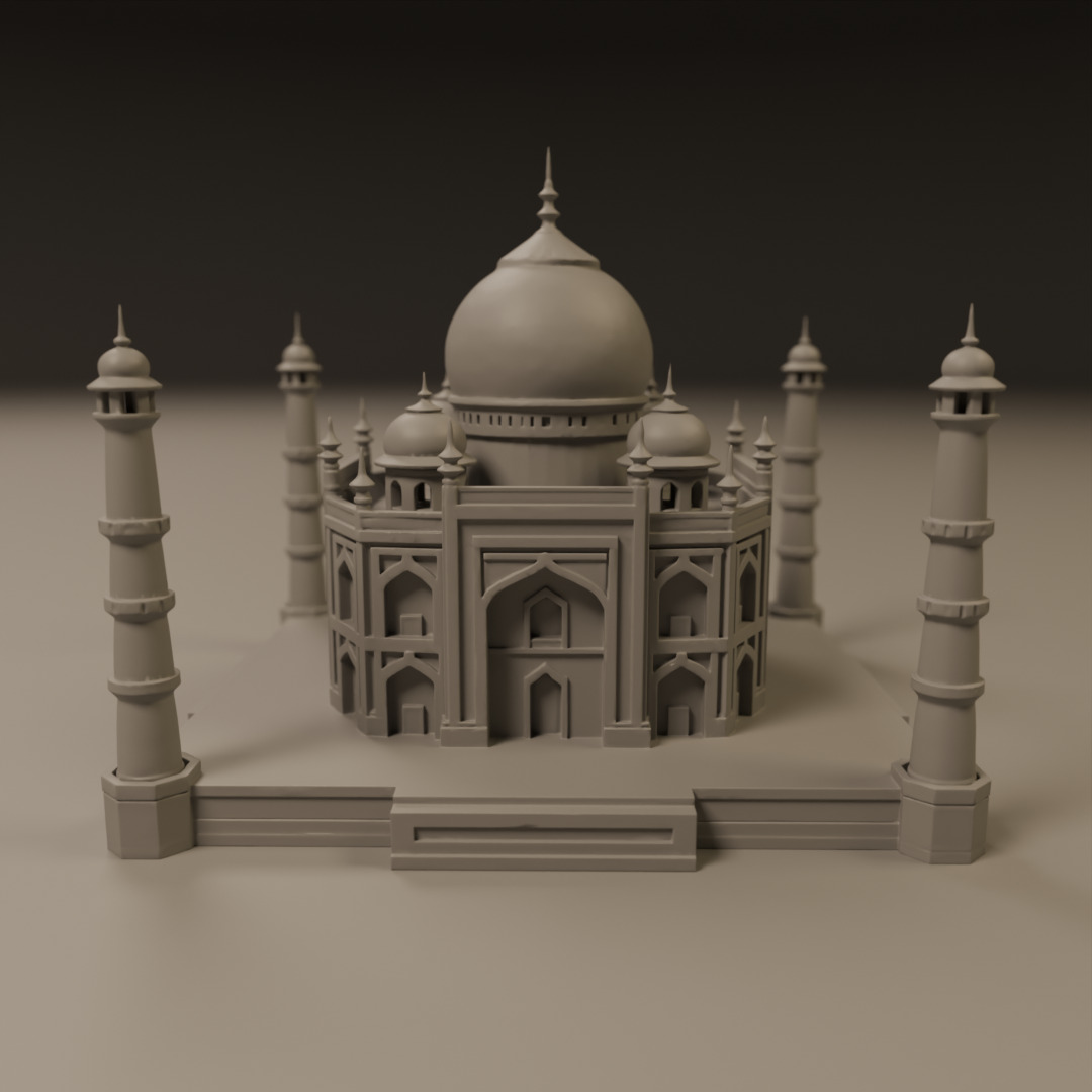 Taj mahal 3D print model_8