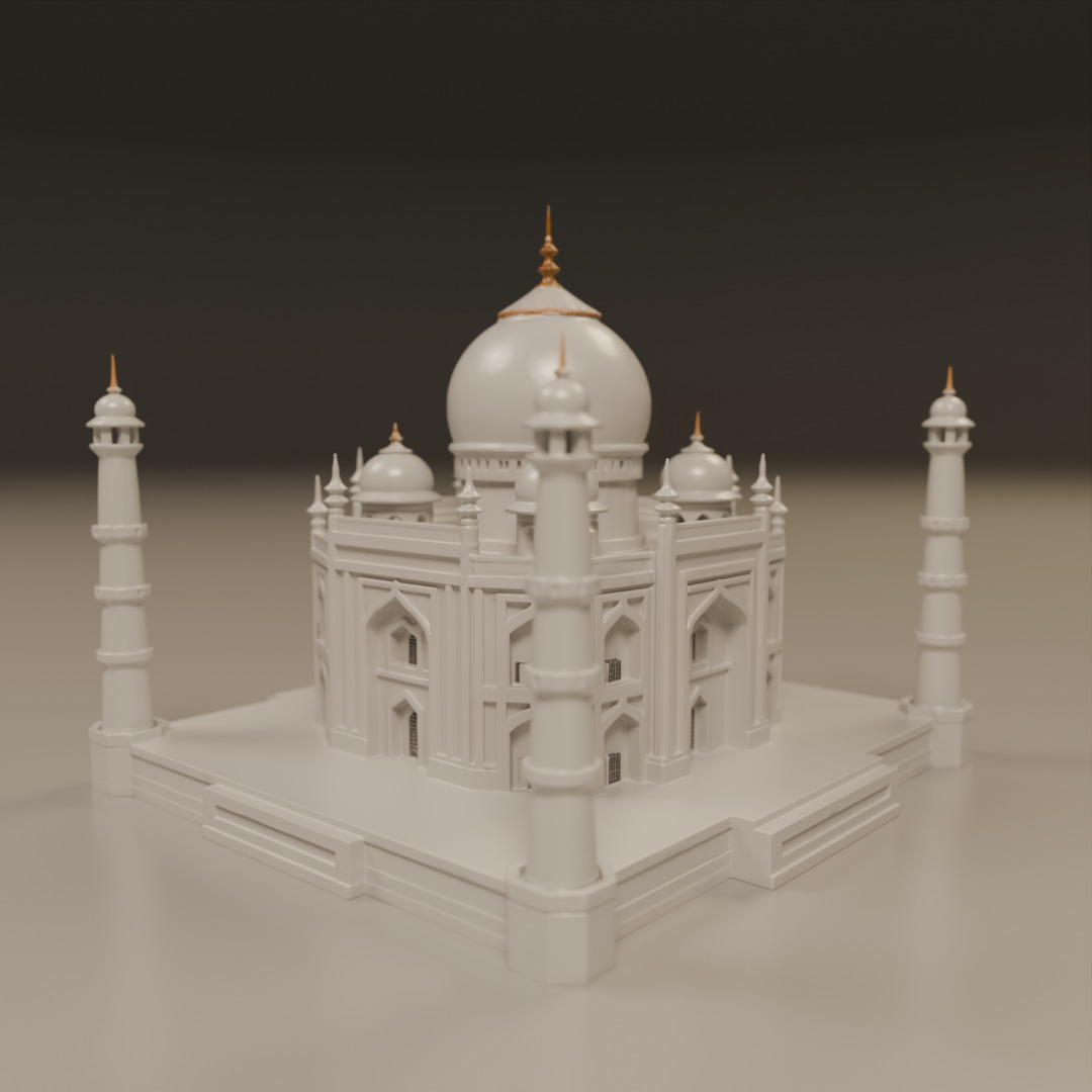 Taj mahal 3D print model_12