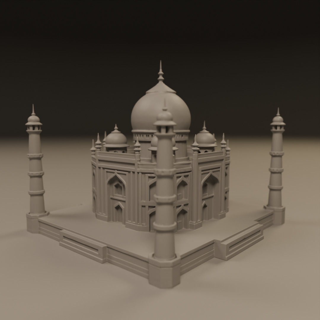 Taj mahal 3D print model_4