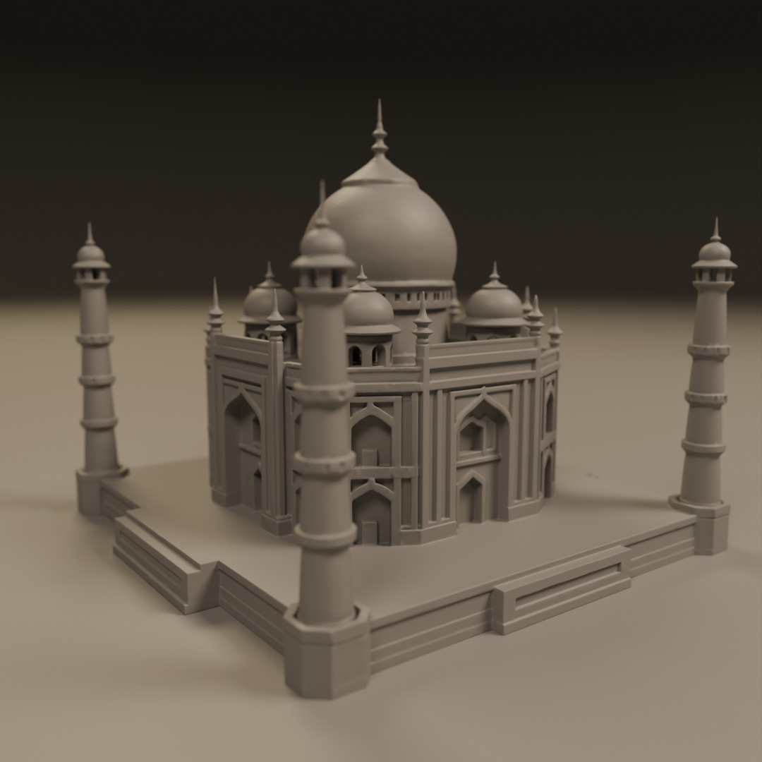 Taj mahal 3D print model_7