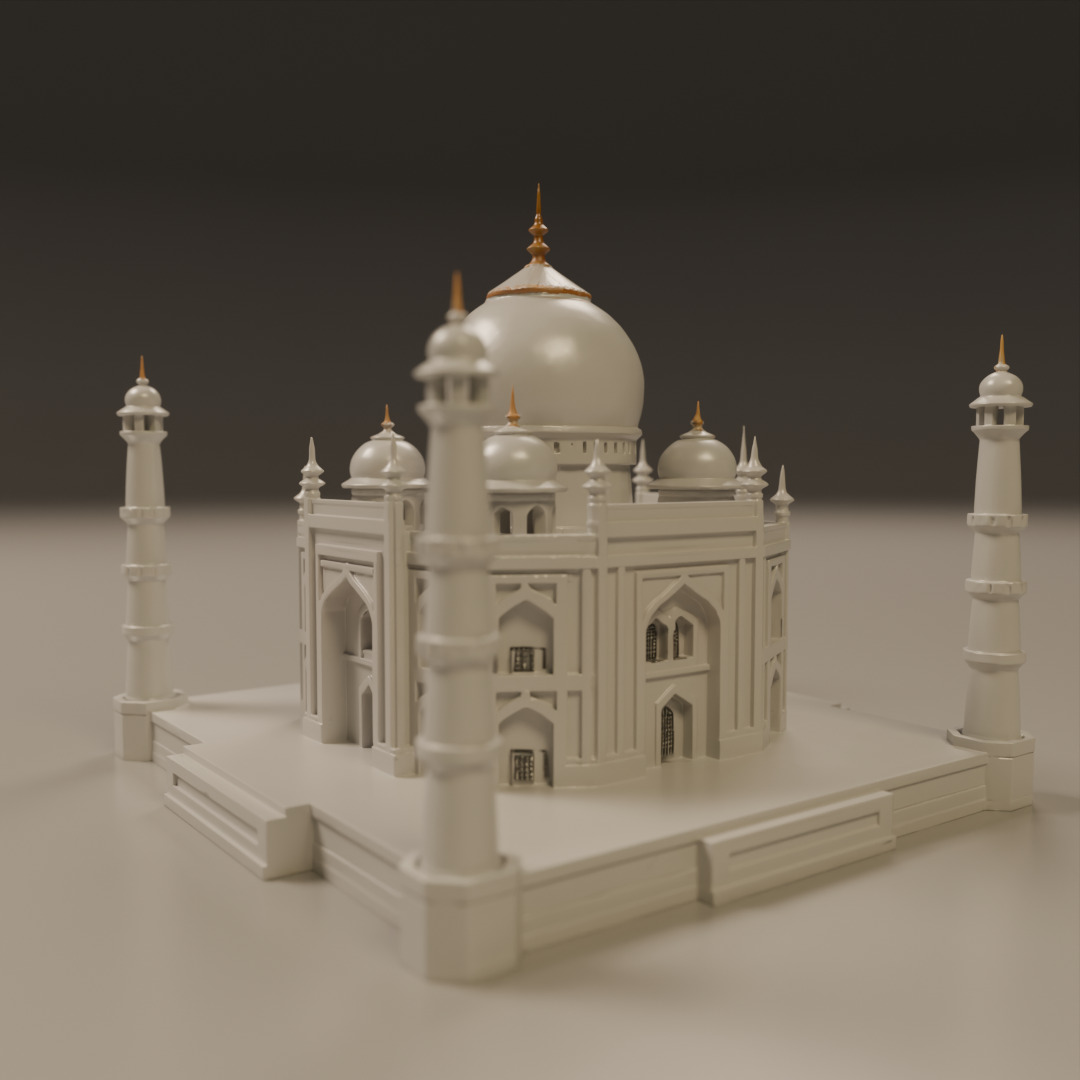 Taj mahal 3D print model_13
