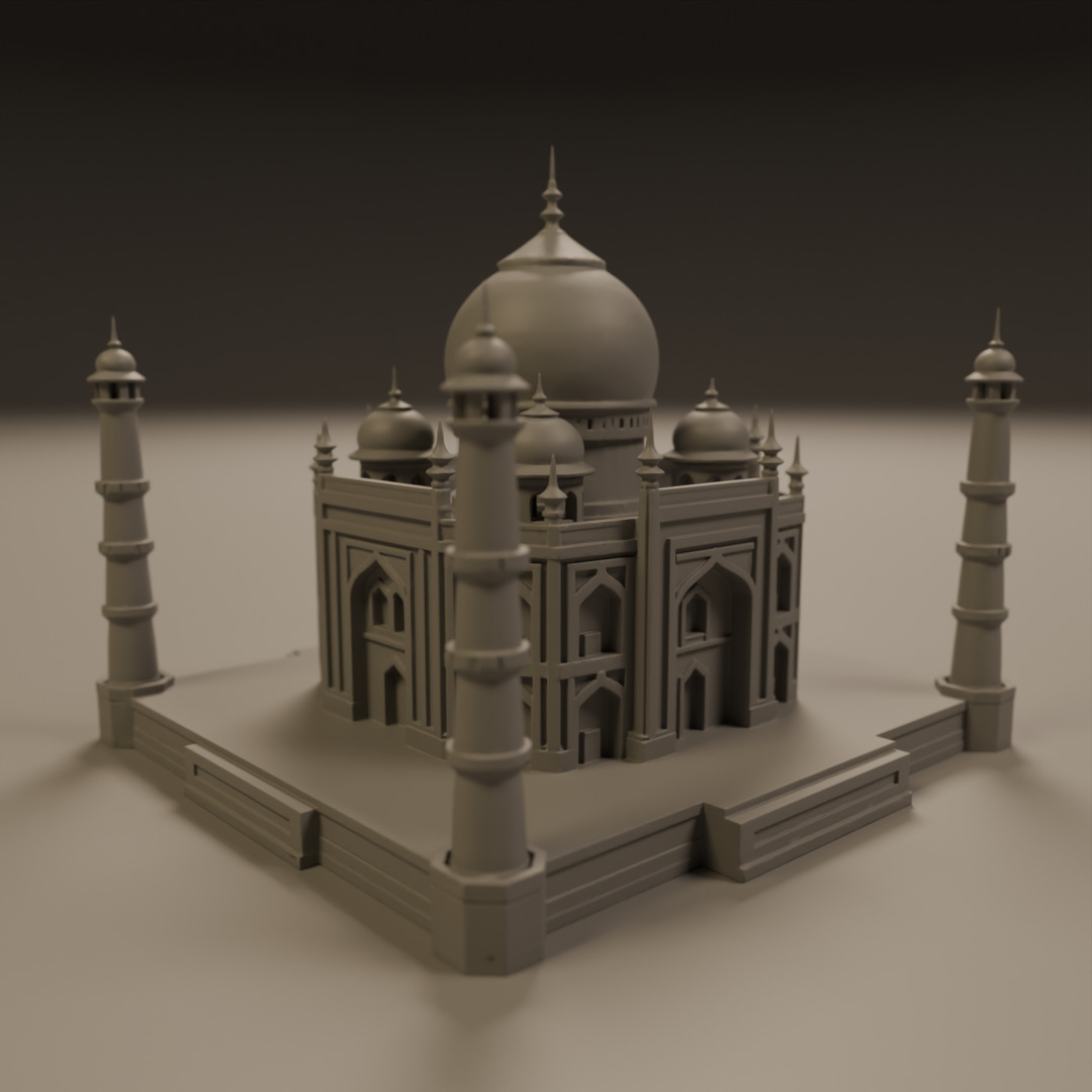Taj mahal 3D print model_6