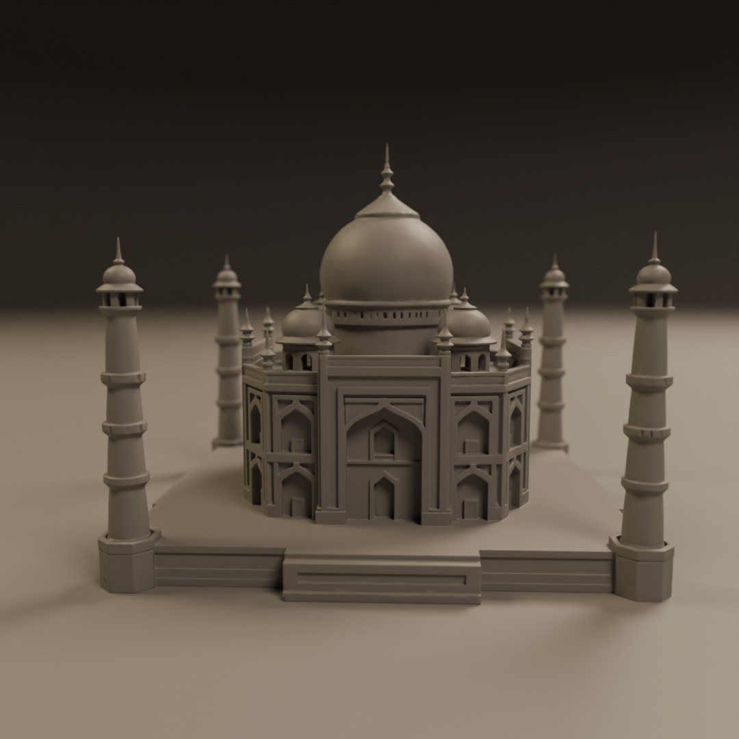 Taj mahal 3D print model_3