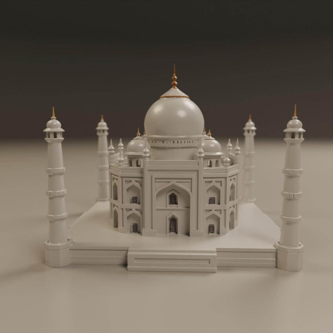 Taj mahal 3D print model_11