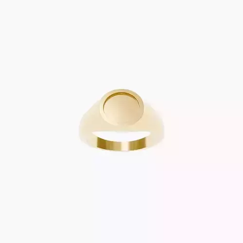 10mm Recessed Round Signet Ring 3d Model 3D print model