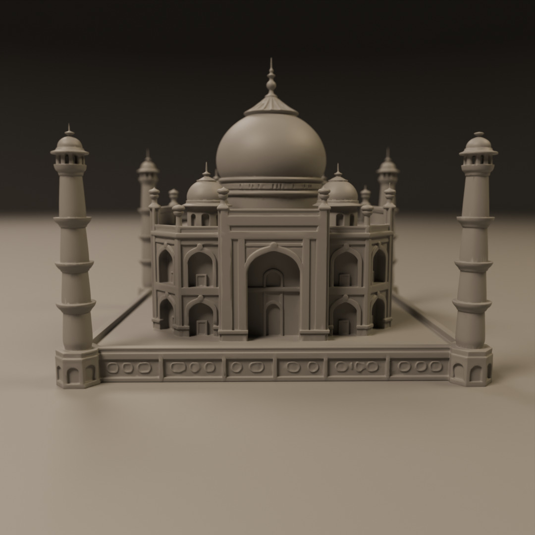 Taj mahal 3D print model_8