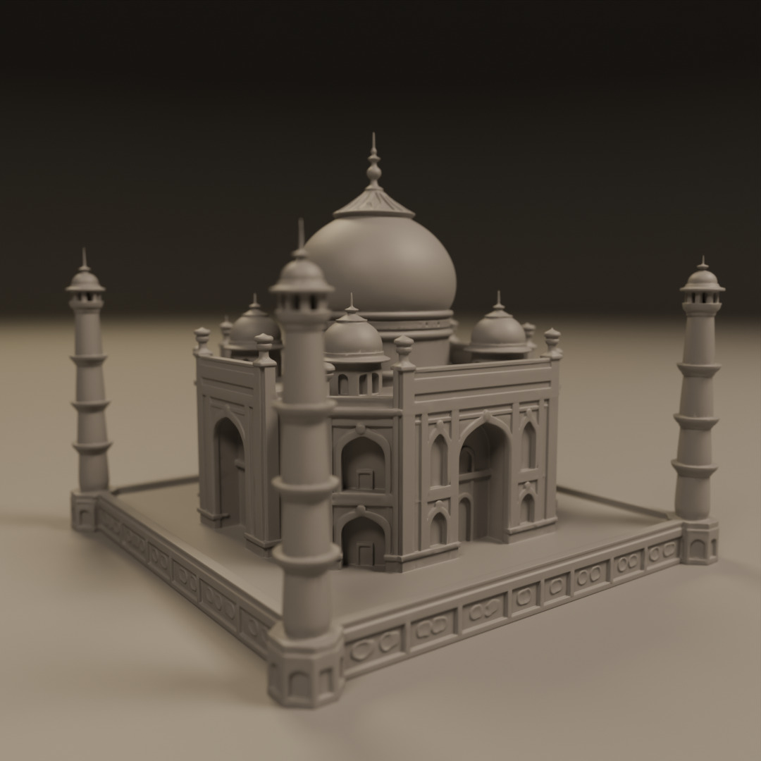 Taj mahal 3D print model_7