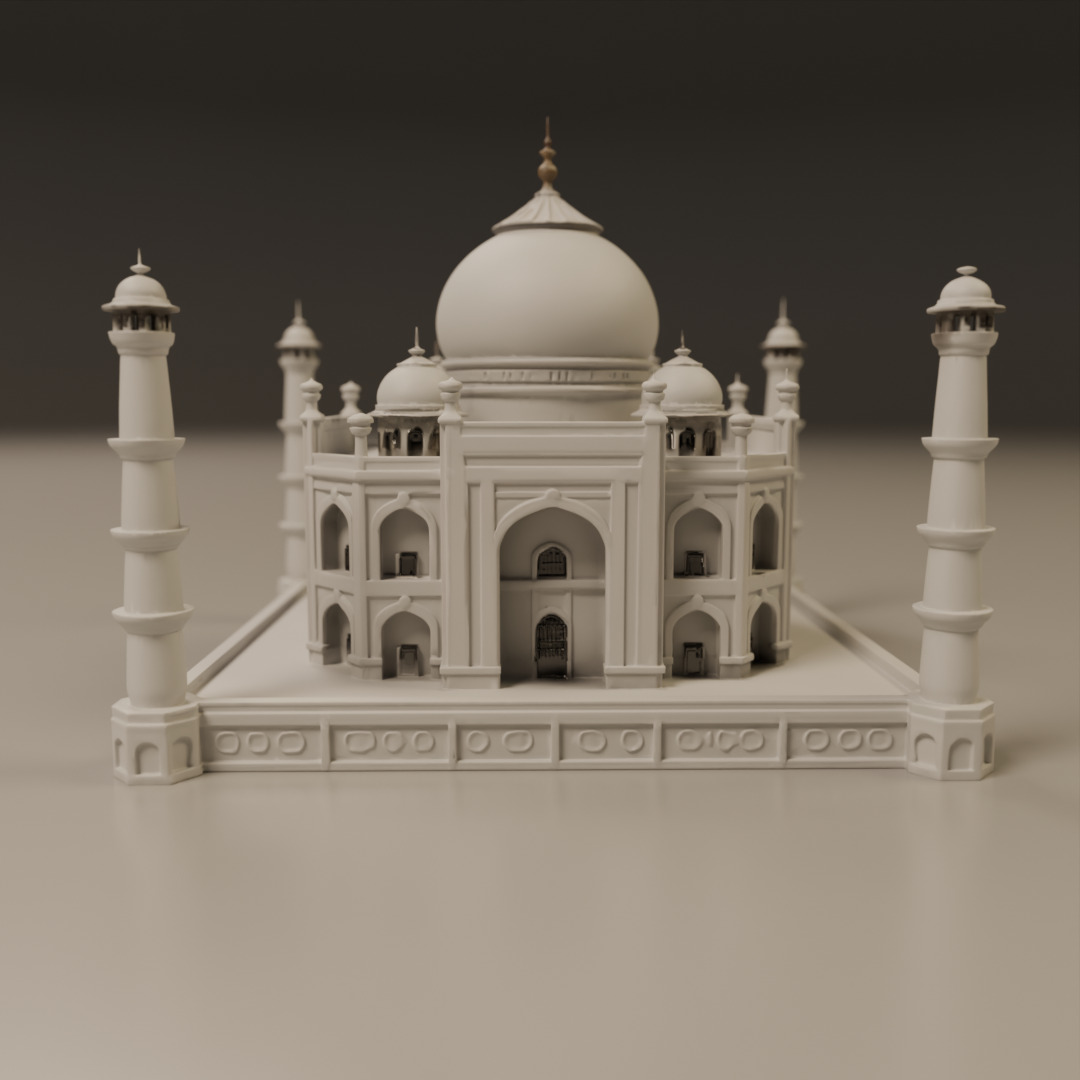 Taj mahal 3D print model_16