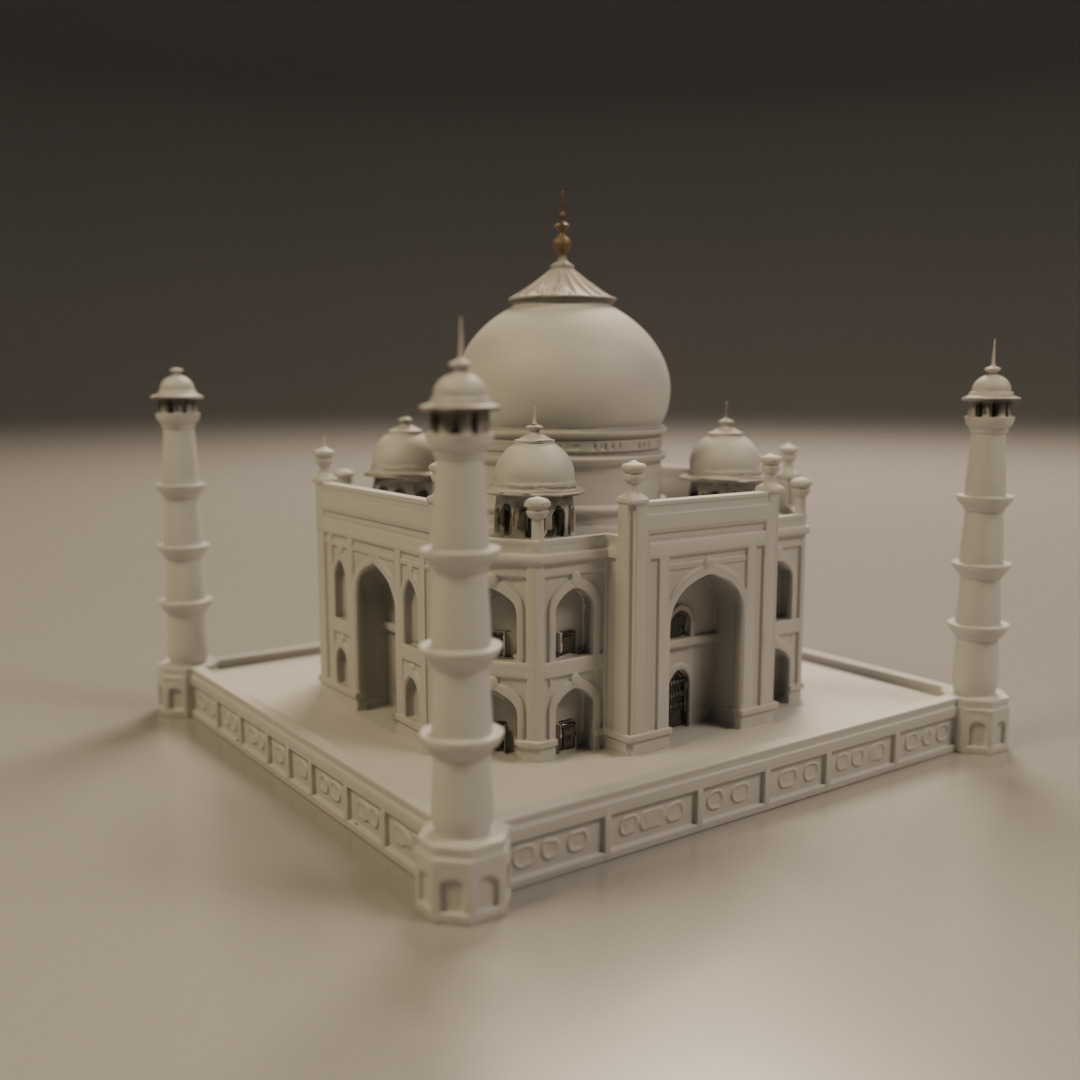 Taj mahal 3D print model_14