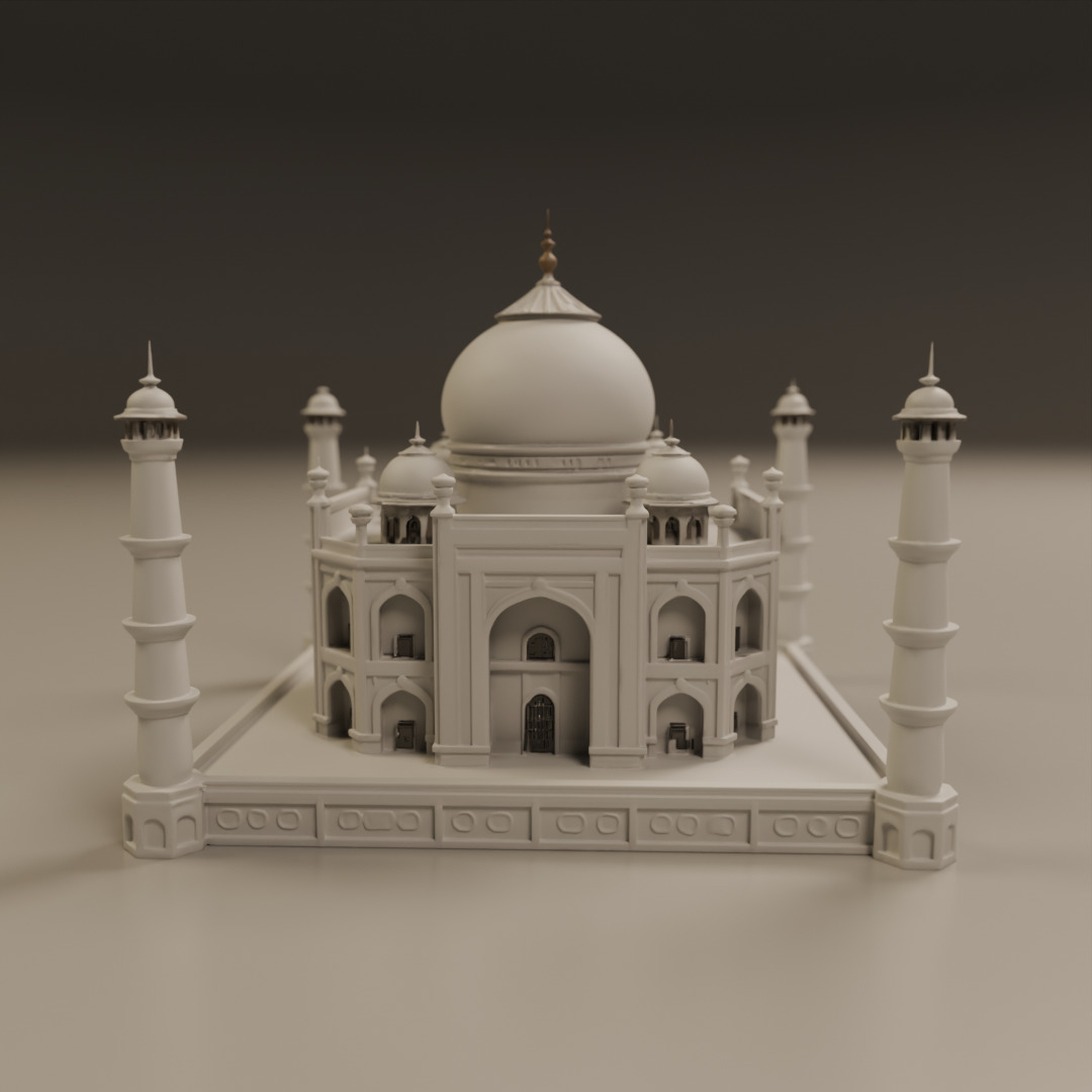 Taj mahal 3D print model_11