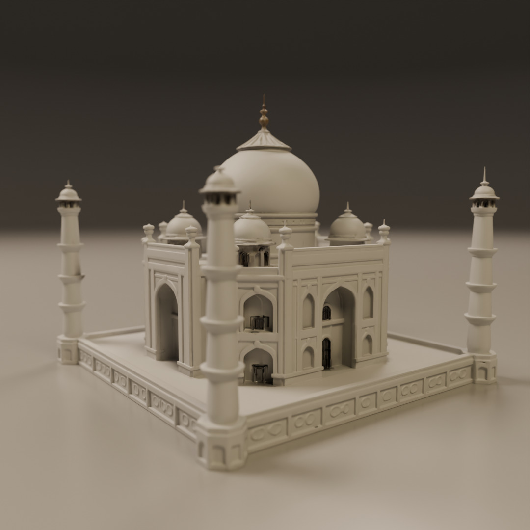 Taj mahal 3D print model_13