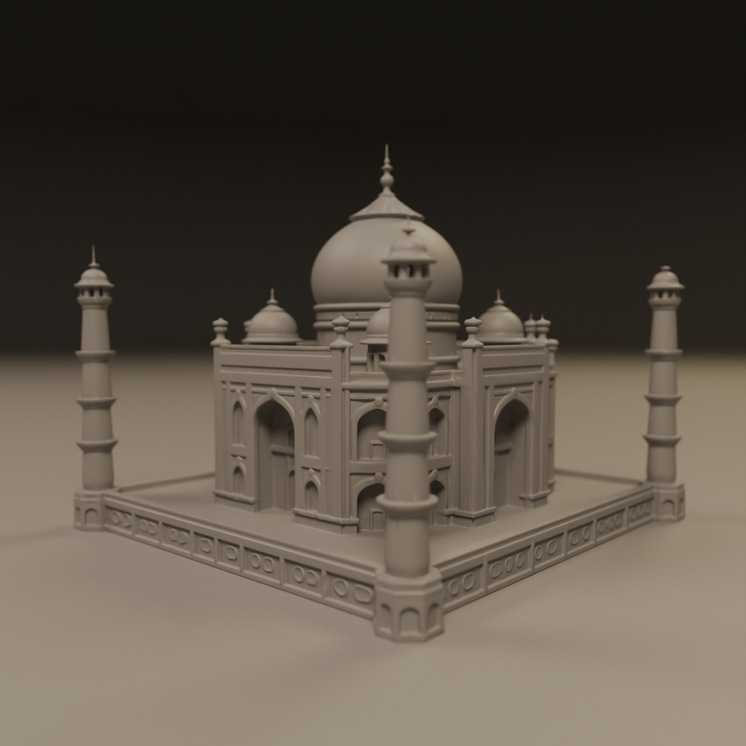 Taj mahal 3D print model_4
