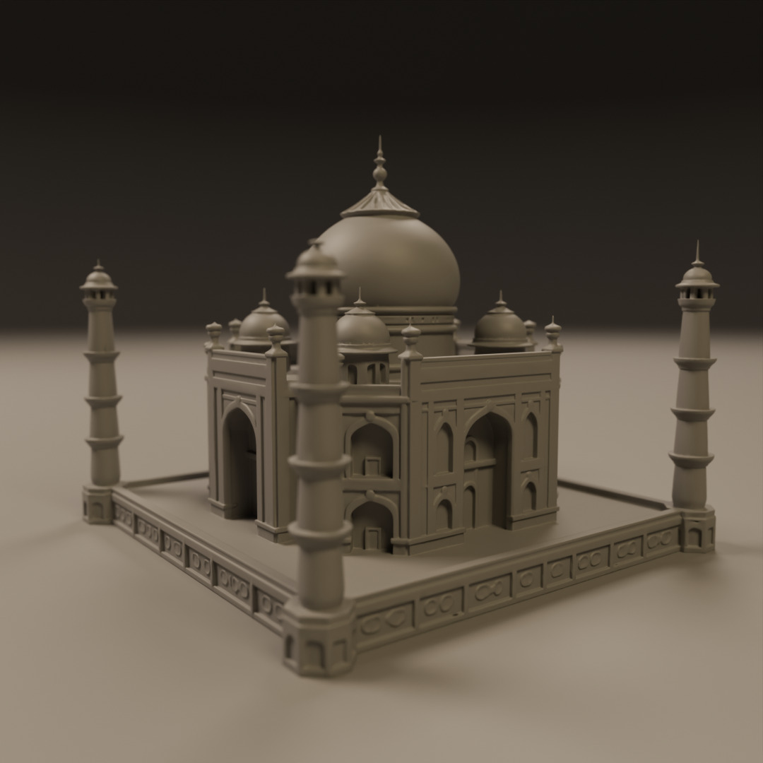 Taj mahal 3D print model_5