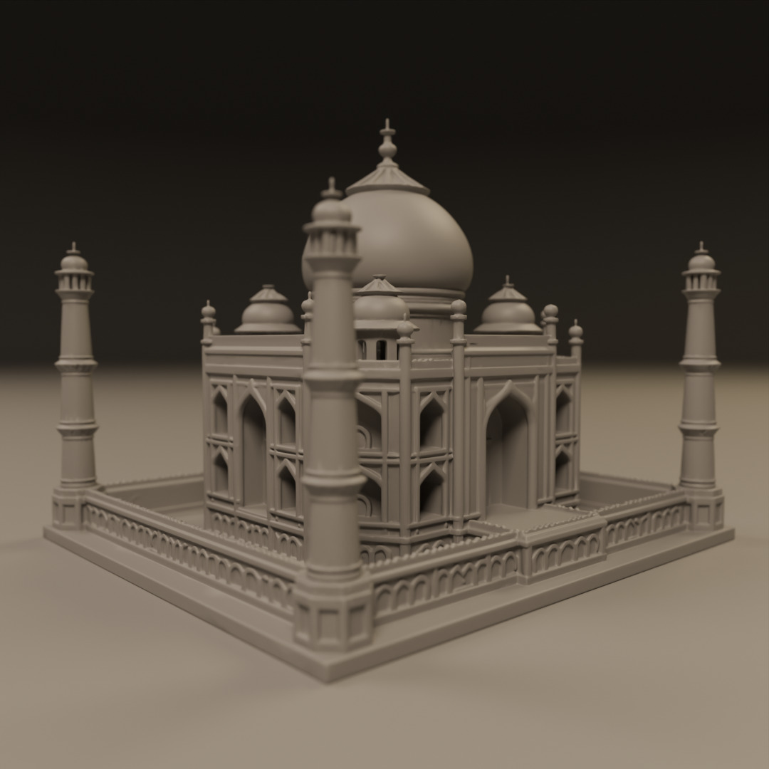 Taj mahal 3D print model_4
