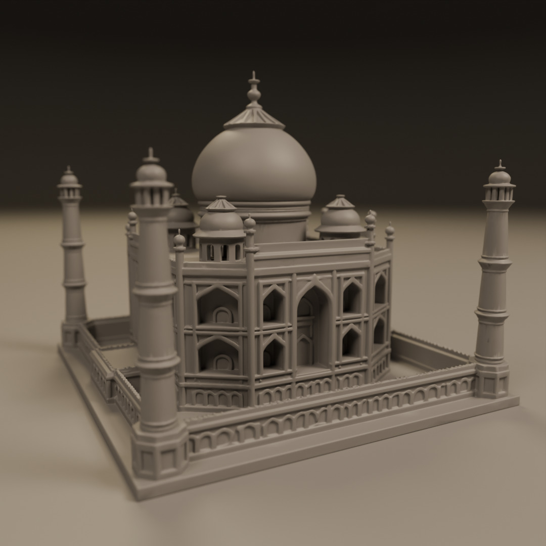 Taj mahal 3D print model_7