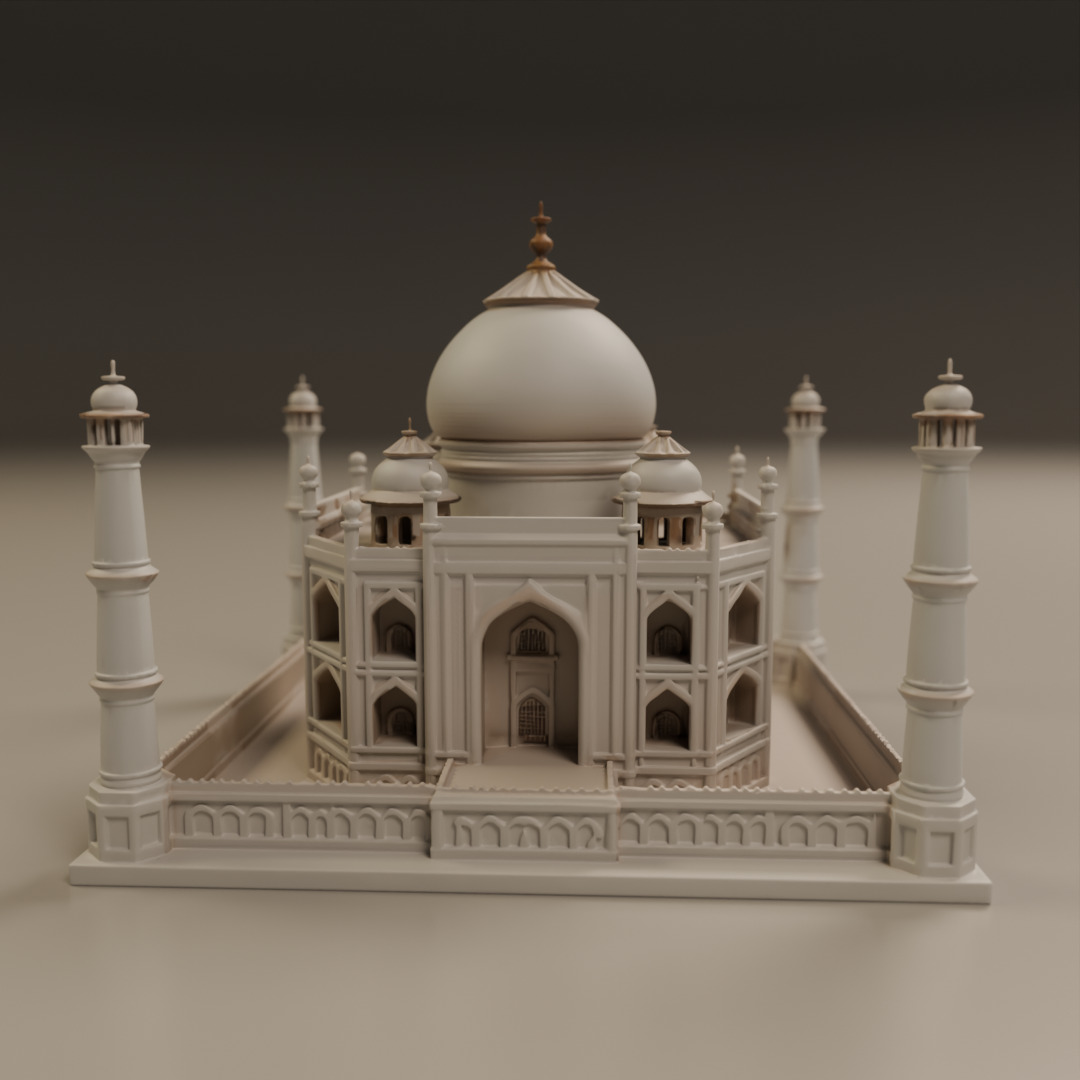 Taj mahal 3D print model_11