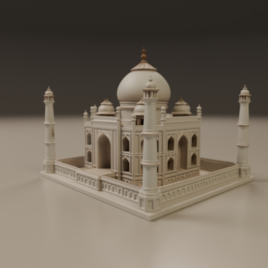 Taj mahal 3D print model_13
