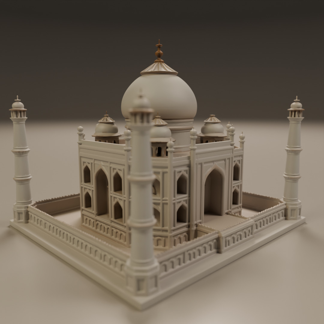 Taj mahal 3D print model_14