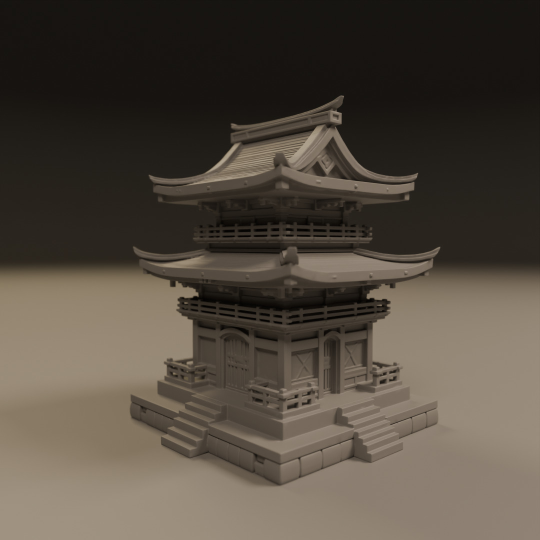 japanese temple 3D print model_7