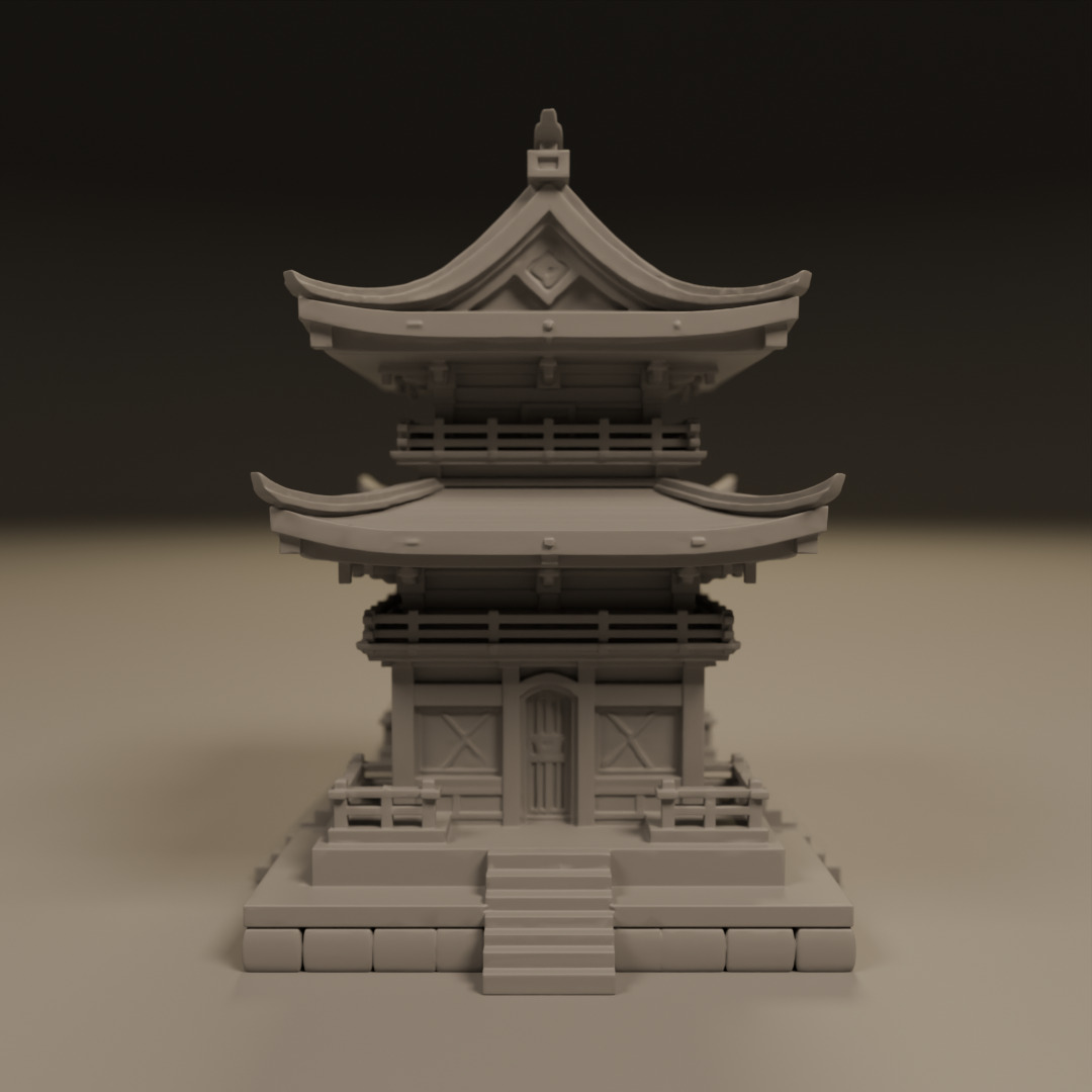 japanese temple 3D print model_1