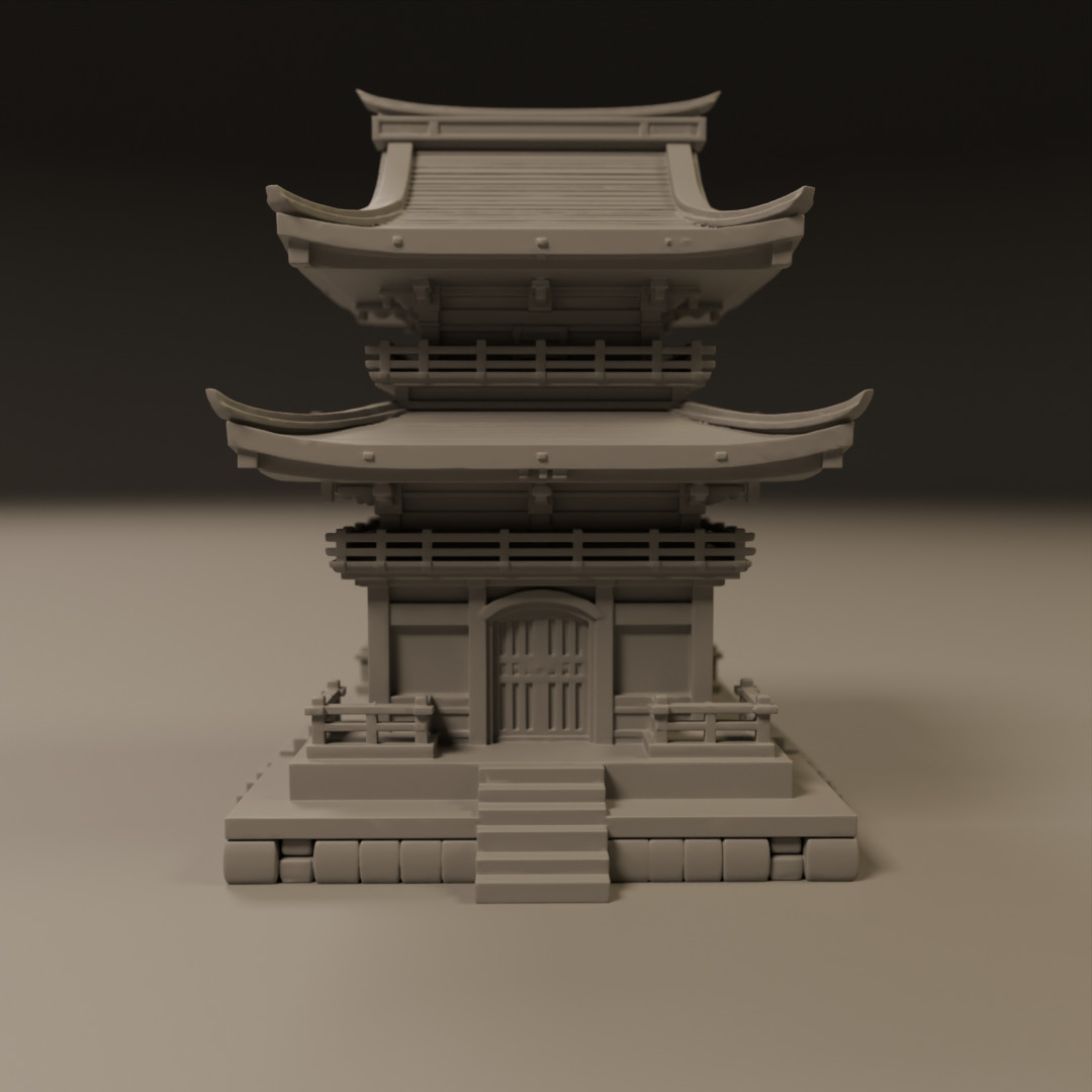 japanese temple 3D print model_8