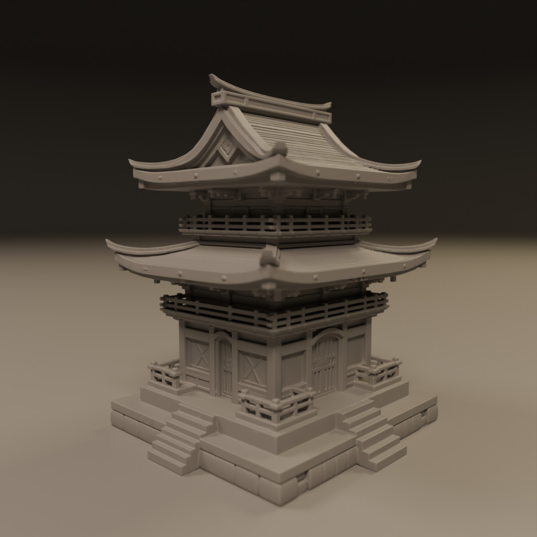 japanese temple 3D print model_4