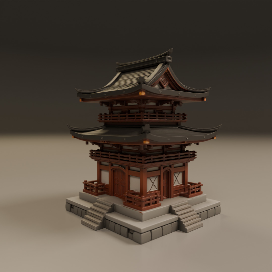 japanese temple 3D print model_15