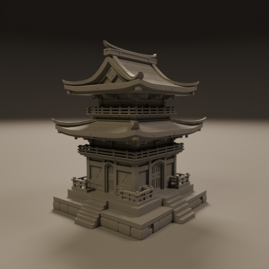japanese temple 3D print model_6