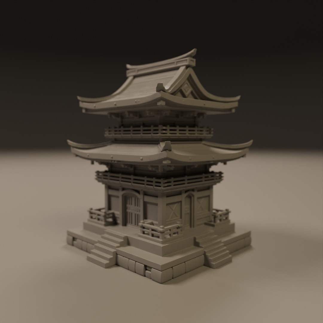 japanese temple 3D print model_5