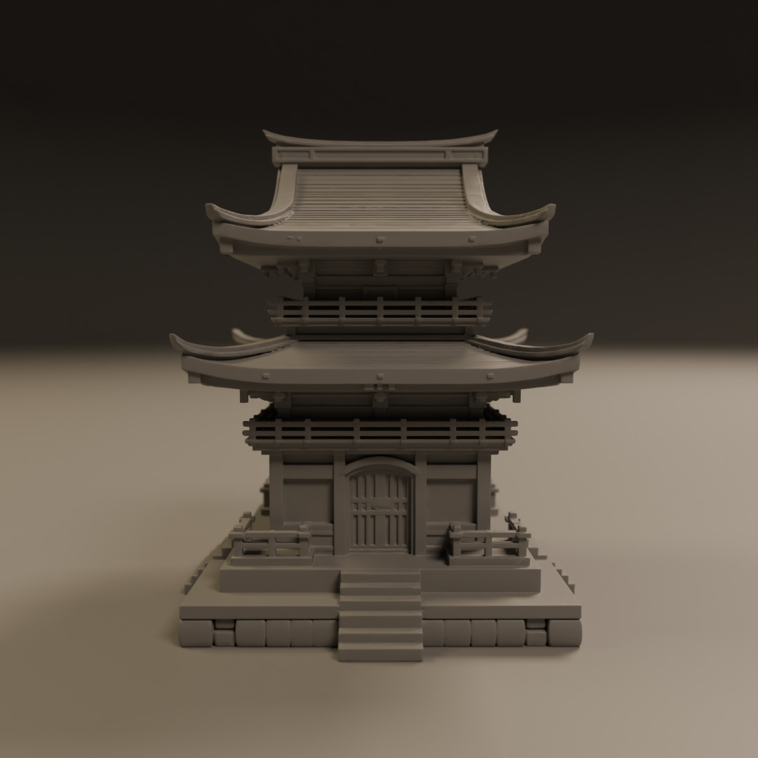 japanese temple 3D print model_3