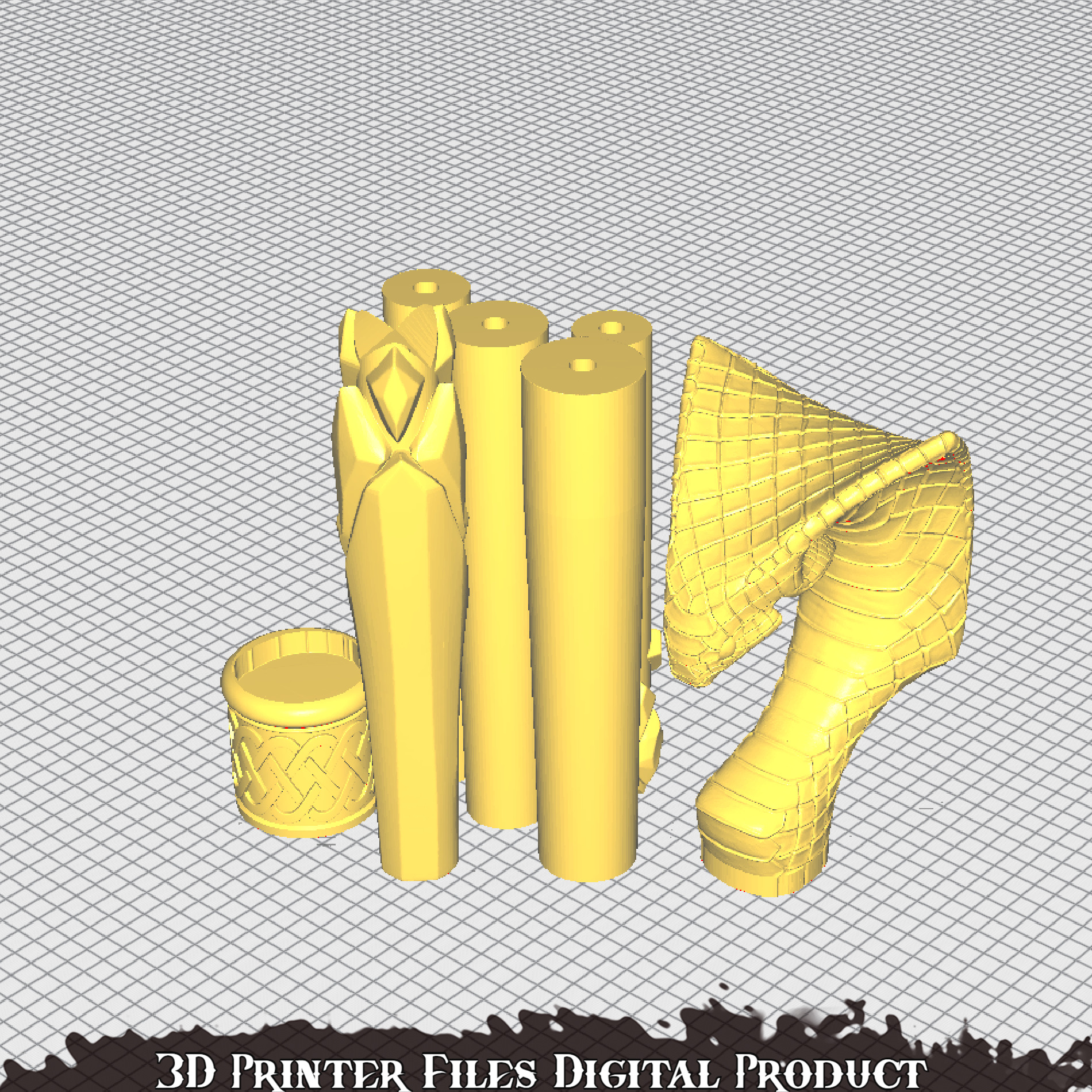 President Loki Cosplay Cane Marvel Rivals 3D print model_11