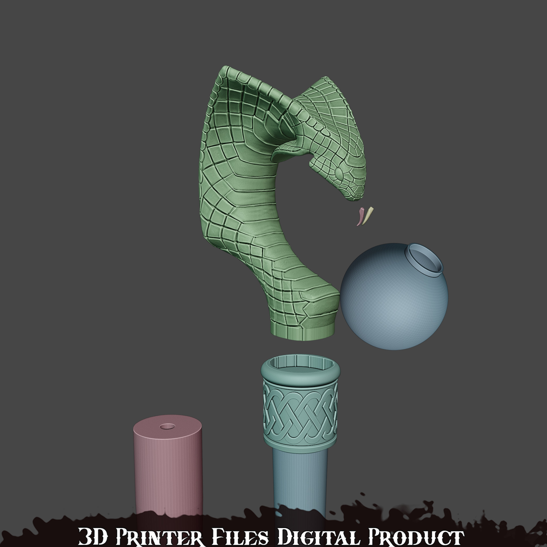 President Loki Cosplay Cane Marvel Rivals 3D print model_8