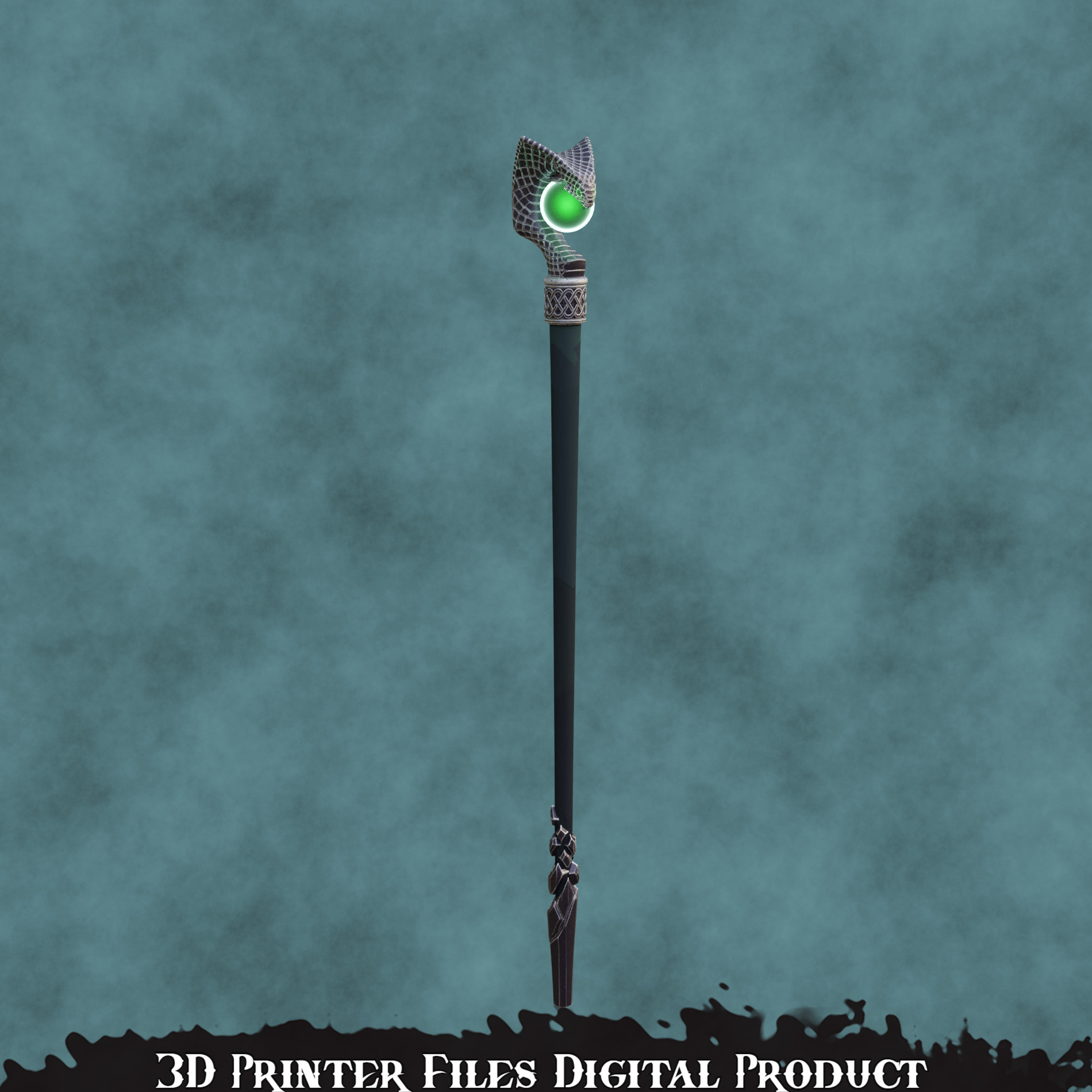 President Loki Cosplay Cane Marvel Rivals 3D print model_3