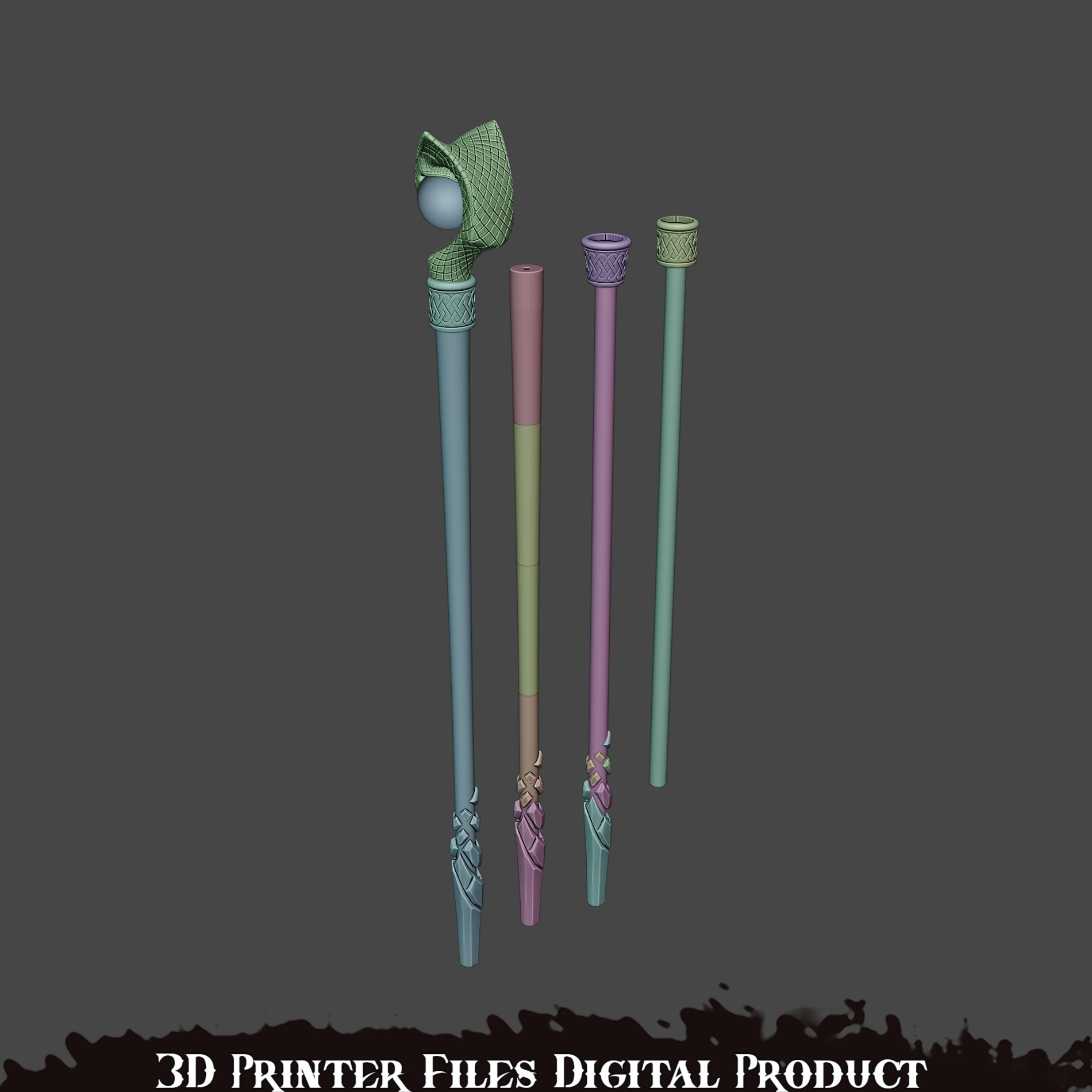 President Loki Cosplay Cane Marvel Rivals 3D print model_6