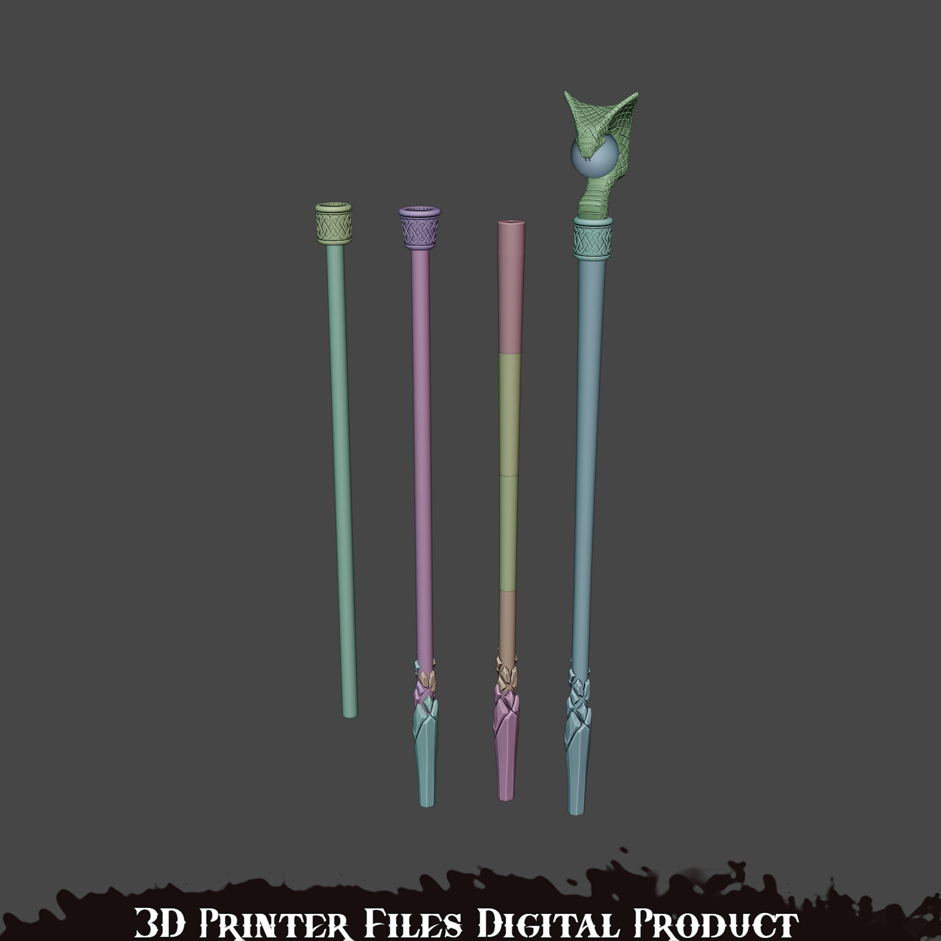 President Loki Cosplay Cane Marvel Rivals 3D print model_5