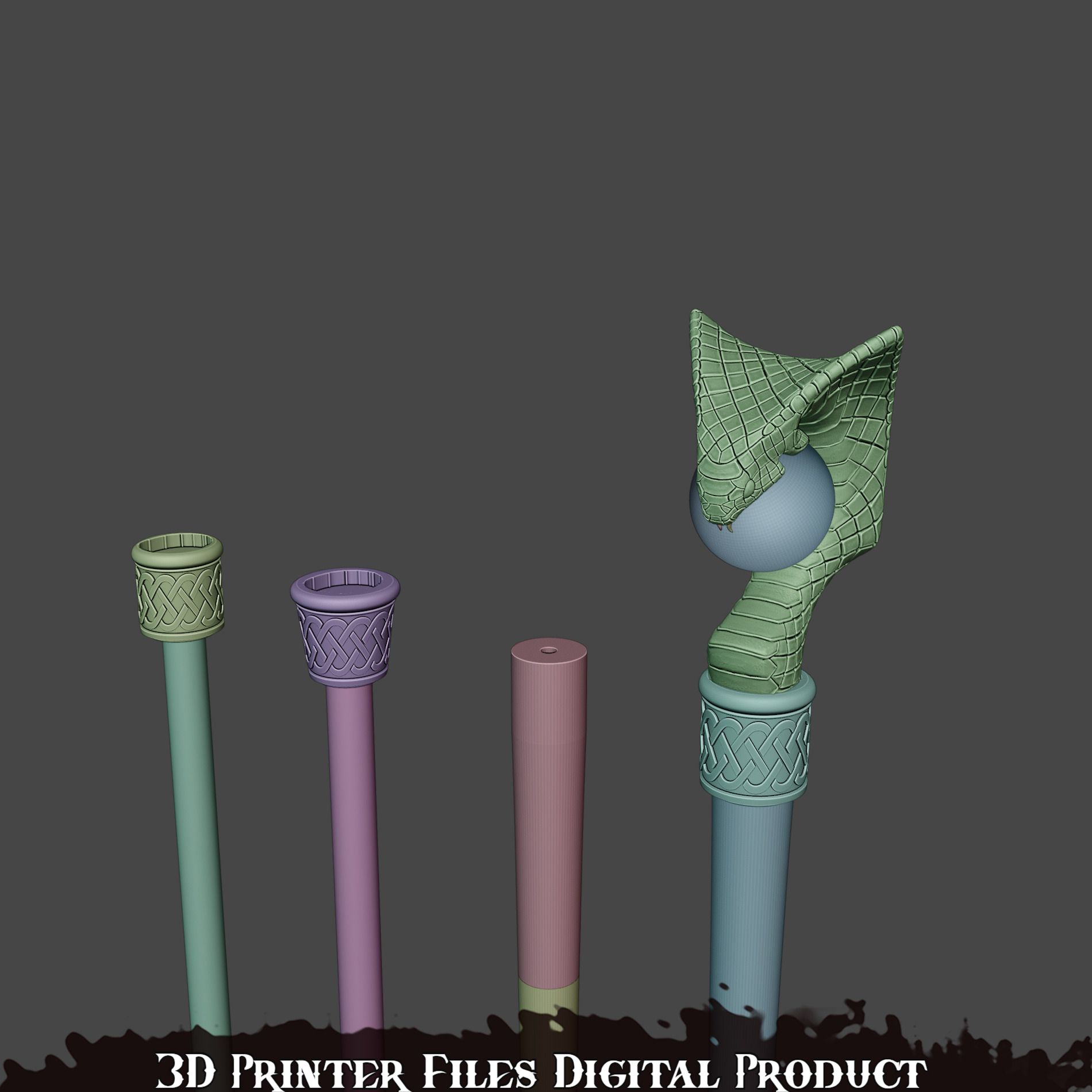 President Loki Cosplay Cane Marvel Rivals 3D print model_7