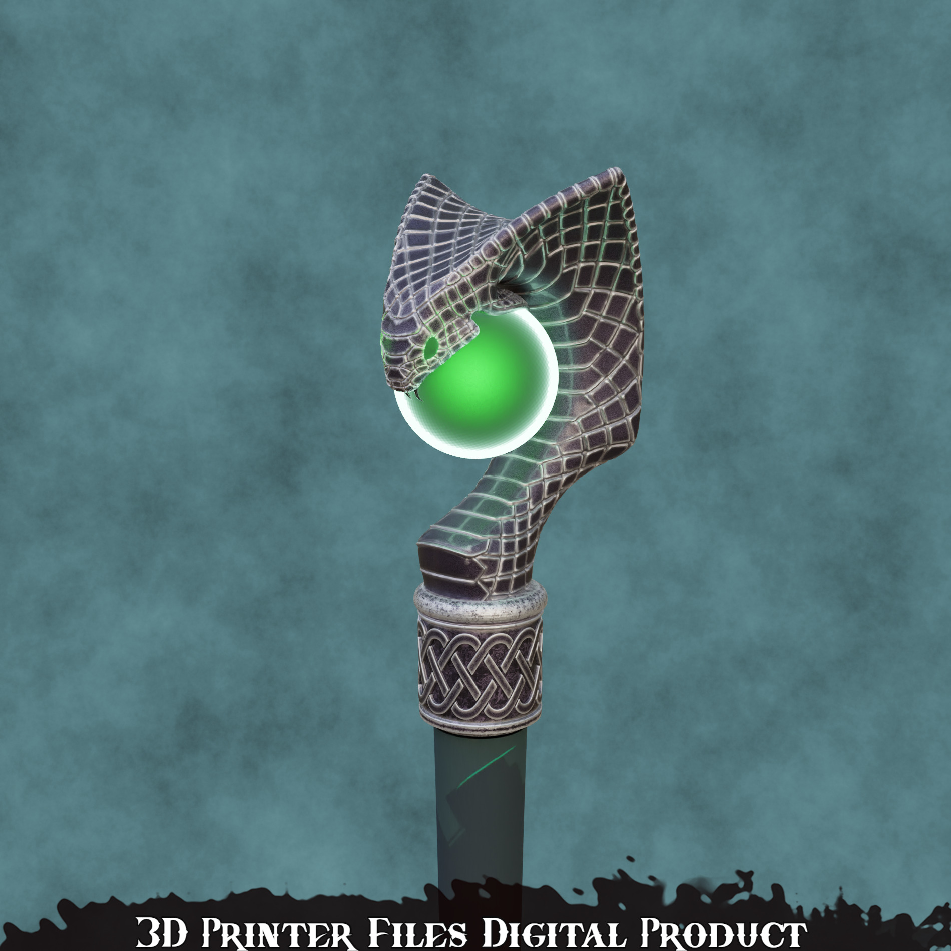 President Loki Cosplay Cane Marvel Rivals 3D print model_1